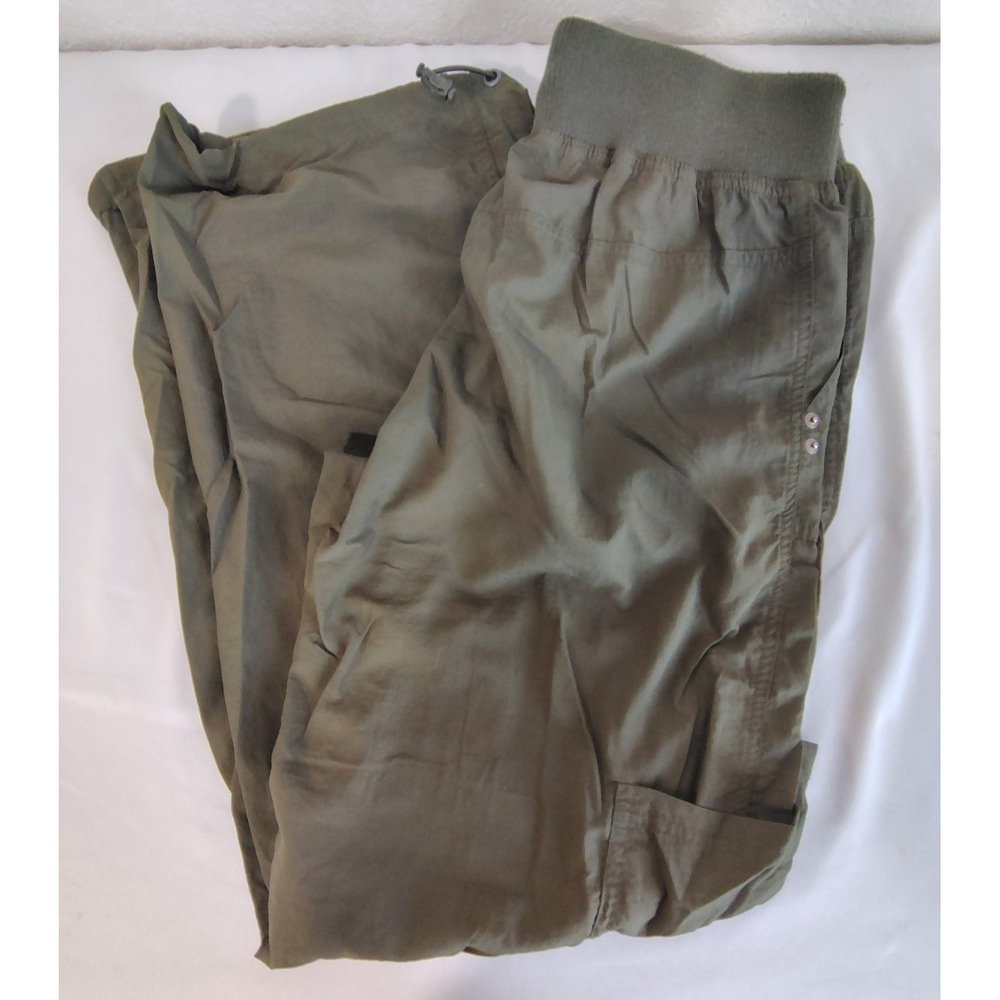 No Boundaries Women's Olive Green Nylon Canvas Cargo Pants - Size XS (0-2)